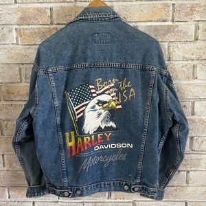 Vintage Harley Davidson jean jacket